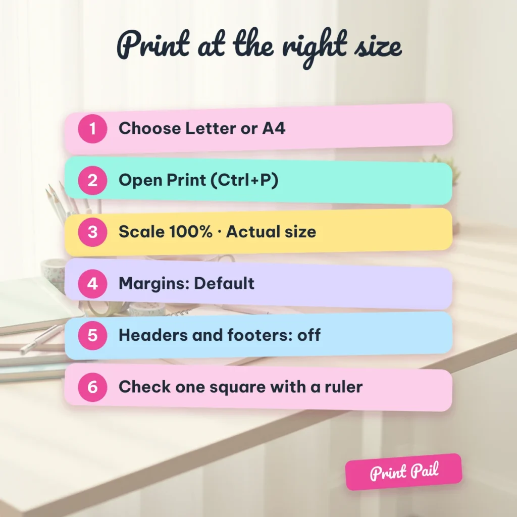 4 Free Printable Sheets to Print at Actual Size 2026 | Print Pail
